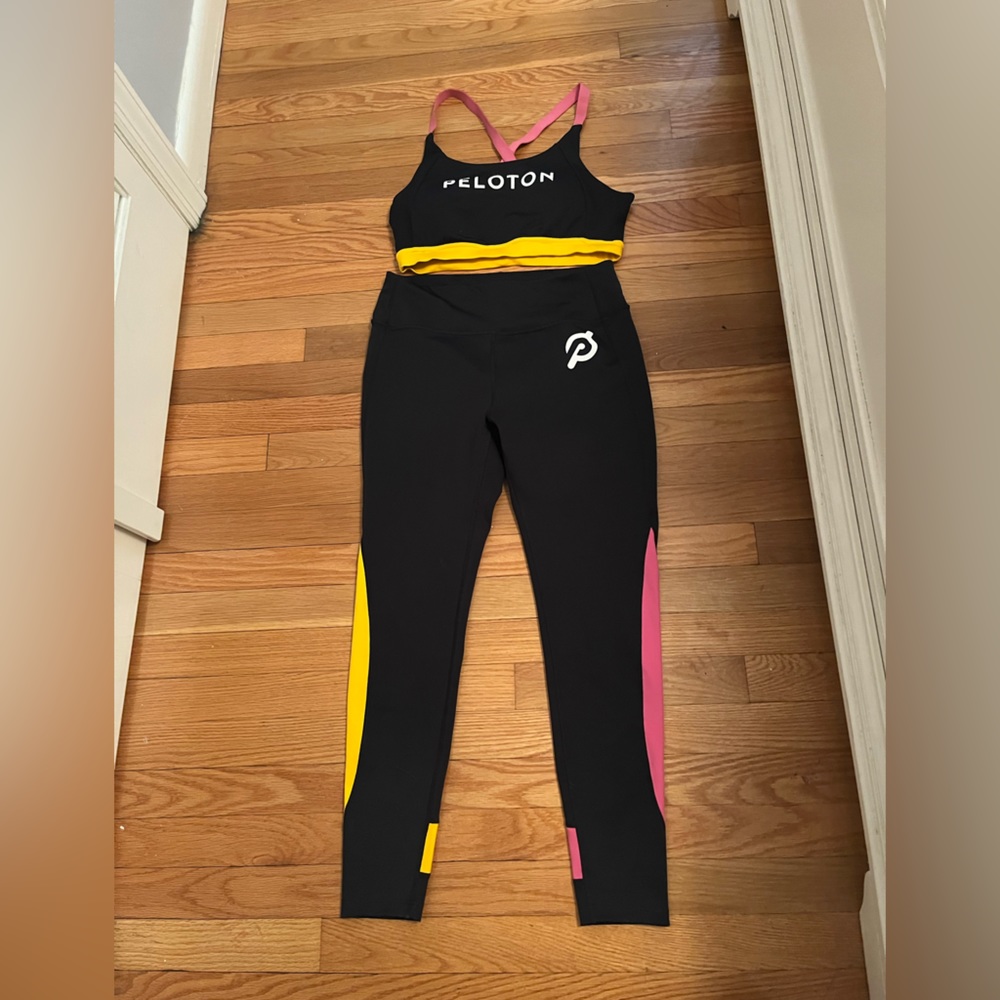 Peloton colorblock set worn once !